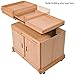MEEDEN Artist Taboret Rolling Cart, Solid Beech Wood Artist Storage Cart on Wheels with Lifting Desktop, Art Cart on 4 Lockable Wheels for Painting Supplies, Up to 11 Different Storage Units