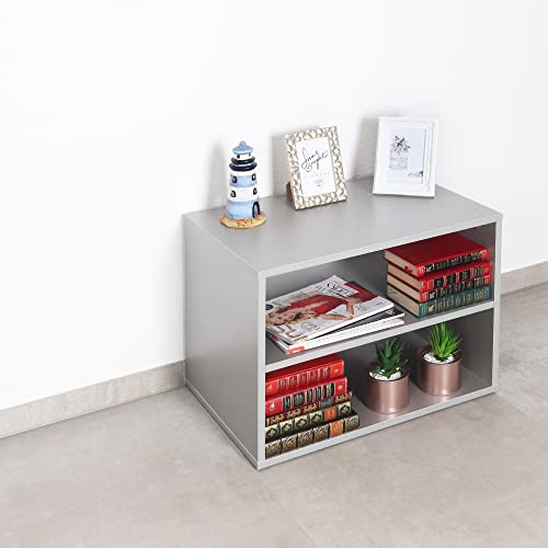 Schuhregal RICOO Bücherregal mit 2 Fächern, 60 x 45 x 40 cm