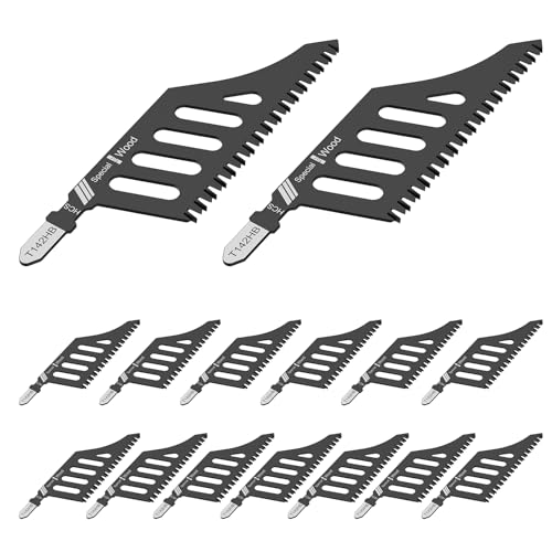 15 lame per seghetto alternativo, codolo a T, 112 mm, ad alto tenore di carbonio, larghezza 32 mm, aumento dei limiti di taglio, lama per seghetto alternativo per cartongesso, pannelli da parete in