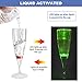 HOMEYA LED Champagne Flutes (Set of 6 Multi-Color), Water Liquid Activated Light Up Cups Flashing Wine Glasses Blinking Cocktail Whisky Drinkware Glow Dark for Christmas Halloween Party Wedding Gifts