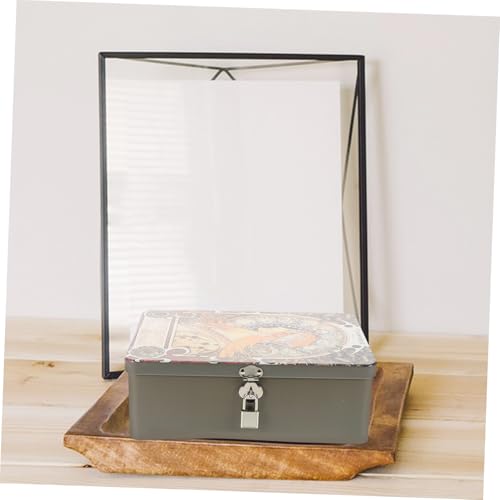 Boîte en fer-blanc vintage en métal solide durable - 7