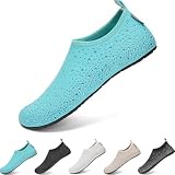 NDTKEWYK Zapatos de Agua Hombre Mujer Zapatos de Playa con Diamantes Brillantes Escarpines Verano Secado Rápido Calcetines Surf y Natación Natación Calzado Acuàticos Deporte (39, Cielo Azul)
