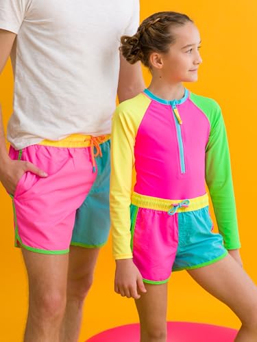 RuffleButts® Girls One Piece Rash Guard Baby Swimsuit UPF 50+ Sun Protection4