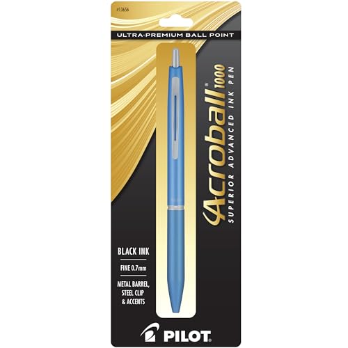 PILOT Acroball 1000 Ballpoint Pen, Blue Barrel, Black Ink, Single Pen - image 1