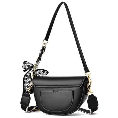 Image of Leather Fanny Pack Bag for Women, PU Leather Belt Bag Chest Purse Fashionable Crossbody Waist Bags Handbag for Everyday Use Trip Walking Hiking