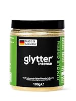 Glytter Glitzerpulver für Getränke XXL (jungle green) - essbarer Glitzer für Drinks & Flüssigkeiten, z.B. für Sekt, Cocktails - trinkbares & geschmacksneutrales Glitzerpulver MADE IN GERMANY