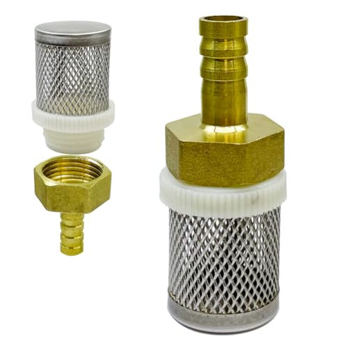 COTONLAKE Stainless steel filter copper tube joint 12mm diameter hose connection, garden, swimming pool, fish tank hose filter, Suction Strainers Used to Remove Debris and Reduce Solid Entry(12mm)