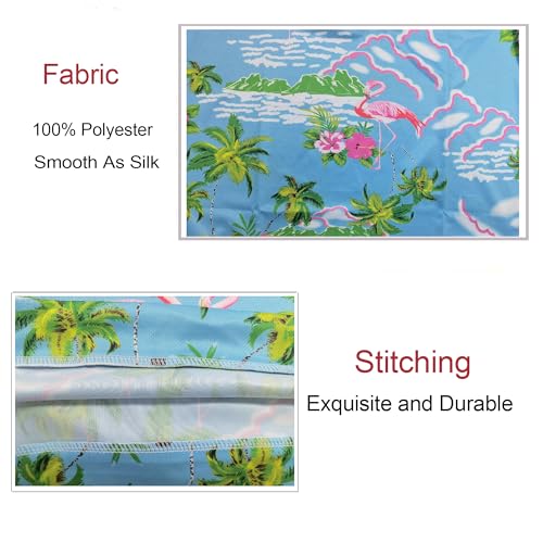 Funny Hawaiian Couple Golf Shirts,Matching Short Sleeve Golf Shirt Moisture Wicking Couple Polo Shirt for Men Women4