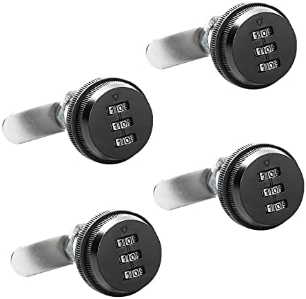 4 Pack Combination Cam Lock 1-1/8 Inch Cylinder Password Coded Admiral Lock Combi-Cam Lock for Cabinet Drawers Combination Lock
