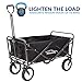 Nasscarts, Multi-Purpose Utility Cart - Off-Road Wagon, Multi-Terrain Trolley, Collapsible, Foldable Handcart - Great for Shopping, Gardening, Camping, Fishing - Loading Capacity of 68 kg - Black