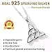 ChicSilver 925 Sterling Silver Pendant Necklaces Dainty Simple Good Luck Irish Celtic Knot Triangle Necklaces