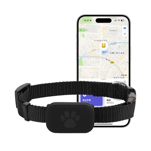 Dispositivo GPS for mascotas sin suscripción: Actualizaciones de posición en tiempo real, Encuentra mi compatible, Etiqueta de collar compacta for animales pequeños, Rastreador de objetos de valor(Bla