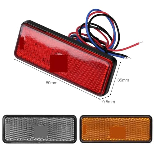 Reflector de luz de freno rectangular para trayectos en scooter 4