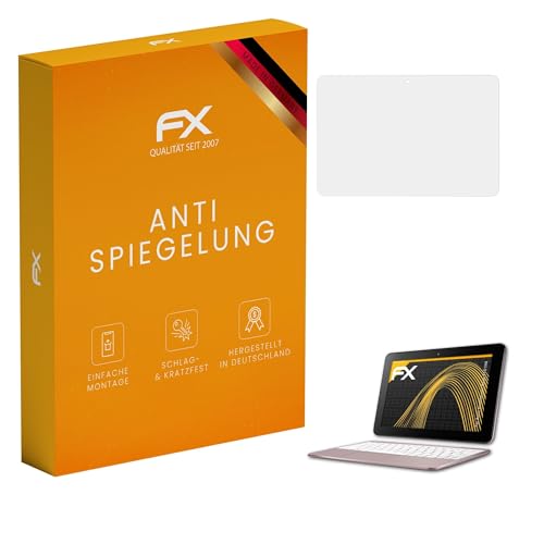 atFoliX Bildschirmfolie kompatibel mit Asus Transformer Book T101HA Schutzfolie, entspiegelnde & stoßdämpfende FX Folie (2X)