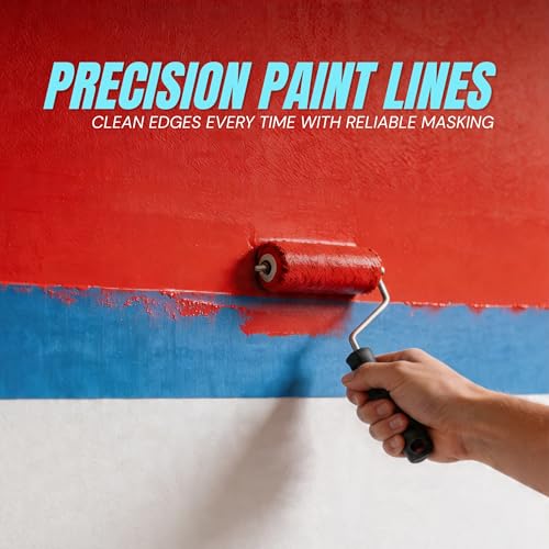 Image of Wide Blue Painters Tape, 6 inch x 60 Yards, 3D Printing Tape, Easy Clean Removal up to 21 Days, Masking Tape