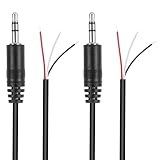 Xelsluthe 2-Pack 3.5 mm Audio Jack, 3.5mm Male Plug Jack Connector Replacement Repair, 3 Pole Stereo 1/8