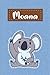 Moana: Lined Writing Notebook for Moana With Cute Koala, 120 Pages, 6x9