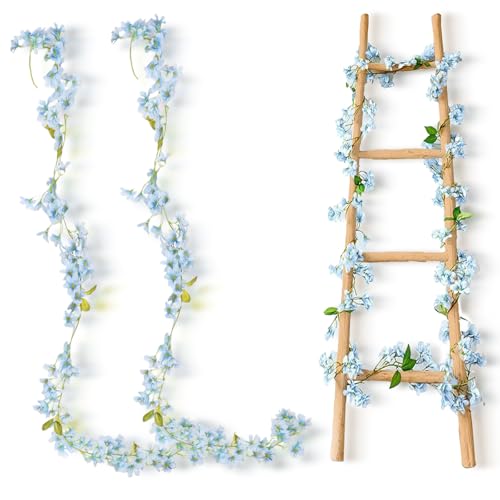 Guirlandes de Fleurs de Cerisier Artificielles,2 Pièces 1,8 Mètres Guirlande Fleurs Artificielles,120 Têtes Suspendre Fleurs Artificielles en Soie pour...