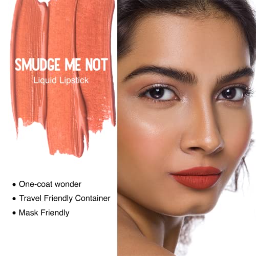 Image of SUGAR Cosmetics Smudge Me Not Liquid Lipsticks for Women | Transferproof & Waterproof | Lasts 12+ Hours | Matte Lipstick | 4.5ml - 41 Gotta Terracotta (Burnt Orange)