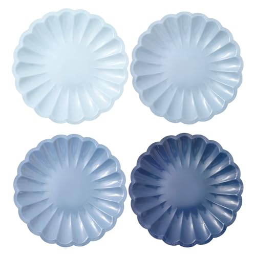 Whaline 48Pcs Dusty Blue Paper Plate 9 Inch Scalloped Disposable Plates Gradient Blue Appetizer Dessert Plates for Birthday Baby Shower Wedding Party Supplies Table Decor Whaline 48Pcs Dusty Blue Paper Plate 9 Inch Scalloped Disposable Plates Gradient Blue Appetizer Dessert Plates for Birthday Baby Shower Wedding Party Supplies Table Decor