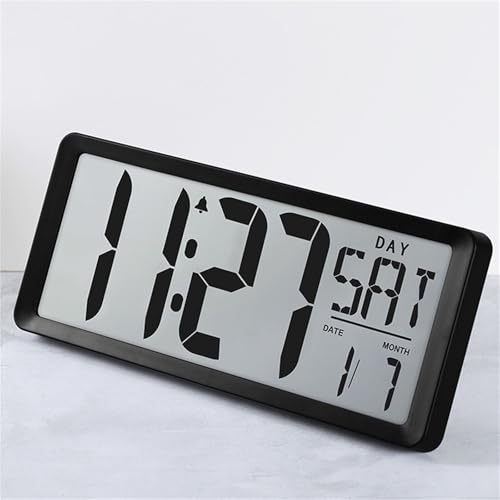 Horloge murale numérique LCD lisible sans bruit pour éviter les retards