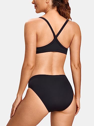 SYROKAN Women's Athletic Training Two Piece Swimsuit Bikini Sets Bathing Suit Racerback Sporty Swimwear2