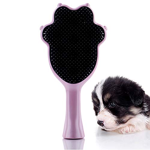 Tangle Angel Pet Hair Brush Pet Grooming Tool for Cats and Dogs,Safe Dematting Comb for Easy Tangles Removing (187mm, Gloss Pink)