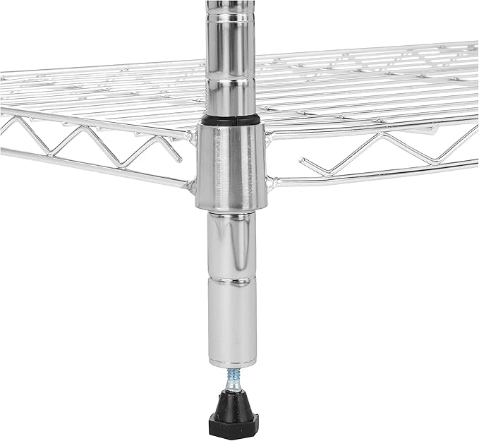 【新着商品】ベーシック 4段スチールラック 棚 メタルラック 耐荷重635kg Amazon｜ベーシック 4段スチールラック 棚 メタルラック 耐荷重635kg