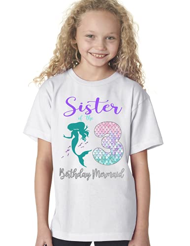 Personalized Mermaid Birthday Shirt, Add Any Name and Age, Family Matching Shirts, Custom Shirts for a Mermaid Birthday Party.3