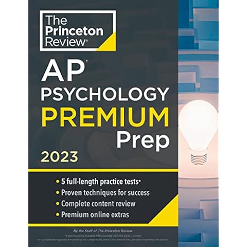 Princeton Review AP Psychology Premium Prep, 2023: 5 Practice Tests + Complete Content Review + Strategies & Techniques (College Test Preparation) Cover