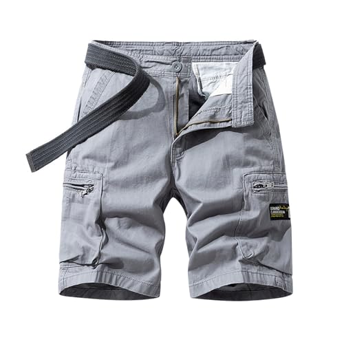 Men's Cargo Pants Casual Comfortable Slim Fit Outdoor Work Shorts with Multiple Pockets for Daily Wear