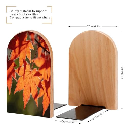 Sujetalibros de madera para evitar caídas con tapón de metal antideslizante 3