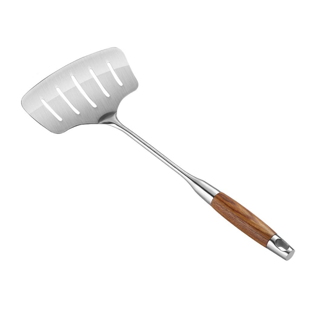 Küche Rutschfester Edelstahl-Fischbratspatel Leaky Shovel Steak Cookware (Color : A)
