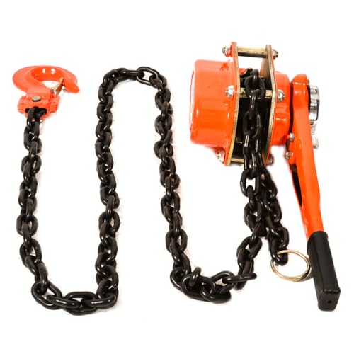 TFGCSG 3Ton Manual Lever Chain Hoist, 3 ton 6600LBS chain hoist 10 FT come along winch 2 Heavy Duty Hooks Industrial Grade Steel chain, G80 chain come along for Building Warehouse Automotive Machinery