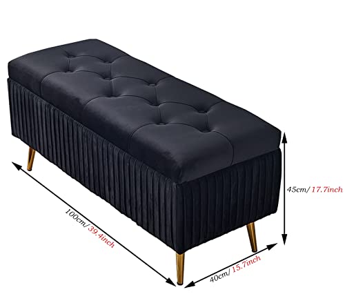 Banc de rangement rectangulaire moderne beige avec mousse à mémoire de forme - 4