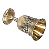FUNOMOCYA Copa de Vino Vintage Estilo Europeo Cáliz Decorativo para Oficina y Regalo de Boda Diseño Estable y Elegante Bronce