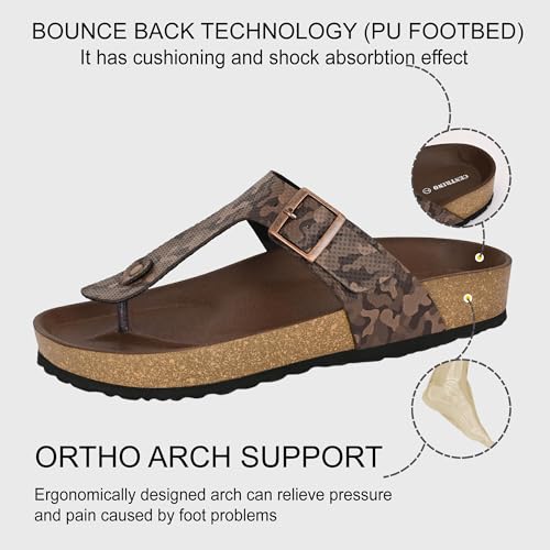 Image of Centrino Men's Berkin-Style Slip-On Sandals | Open Toe Design | Soft PU Footbed | Lightweight & Comfortable | Arch Support | On-Grip Sole | Casual Outdoor Wear (9214)