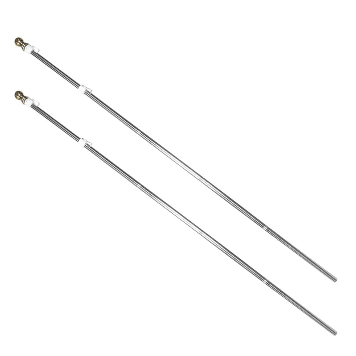 YARNOW 2 Pezzi Asta per Bandiera in Acciaio Inossidabile Resistente e Antiruggine, 1,8 Metri, Facile da Conservare, per Feste All'aperto e Giardino