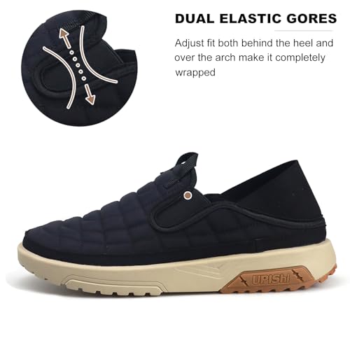 UPIShi Men's House Wide Slippers Indoor Outdoor Loafers Casual Walking Camping Slip On Shoes4