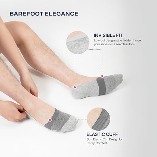 COOLMATE GLOBAL 6 Pack No Show Men Socks, Low Cut Ankle Sock Moisture Wicking3