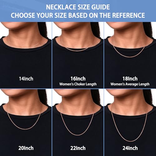 Jewlpire Solid 18k Gold Over 925 Sterling Silver Chain Necklace for Women, 1.3mm Thin & Dainty & Sturdy Cable Chain Necklace Women's Chain Necklaces 14/16/17/18/20/22/24 Inch3
