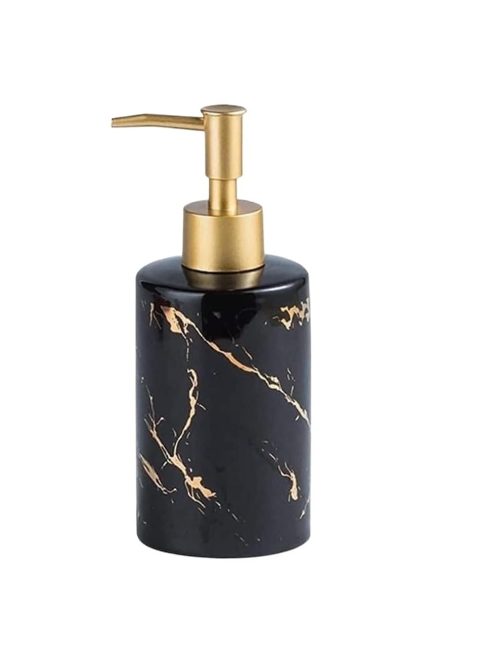 WDSOPK Bathroom accessories Soap Dispenser Bathroom Soap Pump Lotion Bottle Soap Dispenser Liquid Dispenser Marble Ceramic Lotion Dispenser Home & Kitchen (Black)