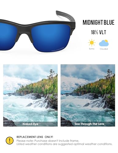 Image of BLAZERBUCK Anti-salt Polarized Replacement Lenses for Oakley Thinlink OO9316 Sunglass