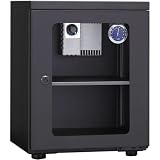 2 Layers Camera Dry Cabinet, 23L Electronic Moisture-proof Box, Noiseless and Energy Saving, Digital Control Camera Lens Dehumidifier for Photography Equipment, Adjustable Shelf (Black)