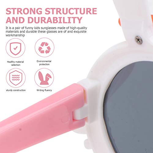 ABOOFAN Óculos de Sol de Coelho Crianças Festa de Páscoa Óculos Engraçados de Orelha de Coelho para