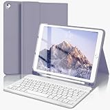 SENGBIRCH iPad pro 9.7インチ ケース キーボード ipad Air2兼用 iPad 6世代 キーボード付きケース ペン収納 軽量 脱着式 耐衝撃 ワイヤレス bluetoothキーボードカバー 多角度調整 オートスリープ機能 全面保護 日本語取扱説明書 紫