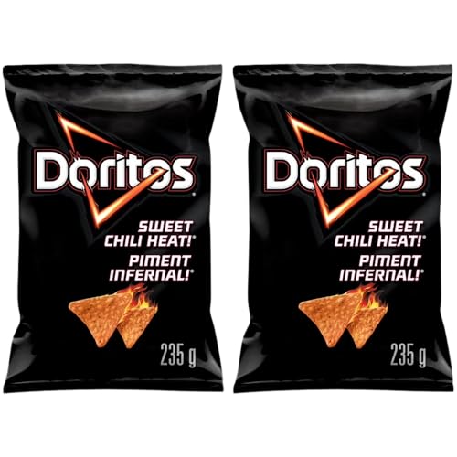 ZENVOIRA Doritos Tortilla Chips Sweet Chili Heat! 235 g / 8.29 oz - Pack of 2 - Specially Packed Value Bundle by ZENVOIRA
