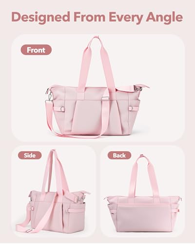 Image of Small Gym Bag for Women, Lightweight Mini Duffle Bag with Wet Compartment, Perfect as a Travel Carry On or Crossbody Weekender for Sport, Workout & Dance