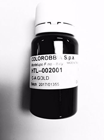 Colorobbia Liquid Bright Gold 8% Overglaze for Kiln-Fired Ceramics - This Glaze Must Be Kiln Fired (Pkg/1)