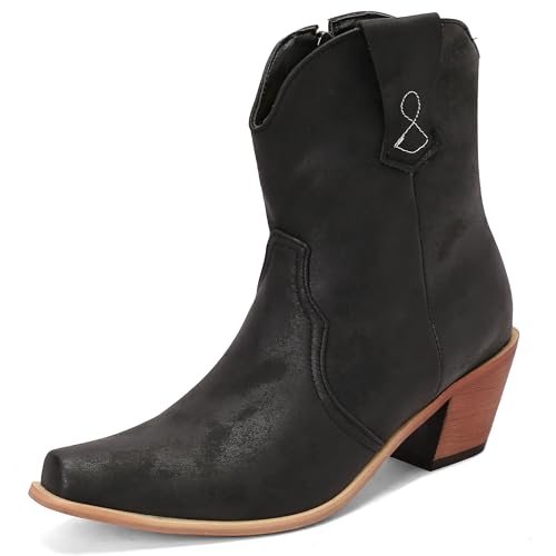 Bottines femme talon bloc Asterisco pointues en finir avec le mal de pieds en tailles 34 à 46